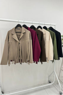 Fringe Button-Up Jacket