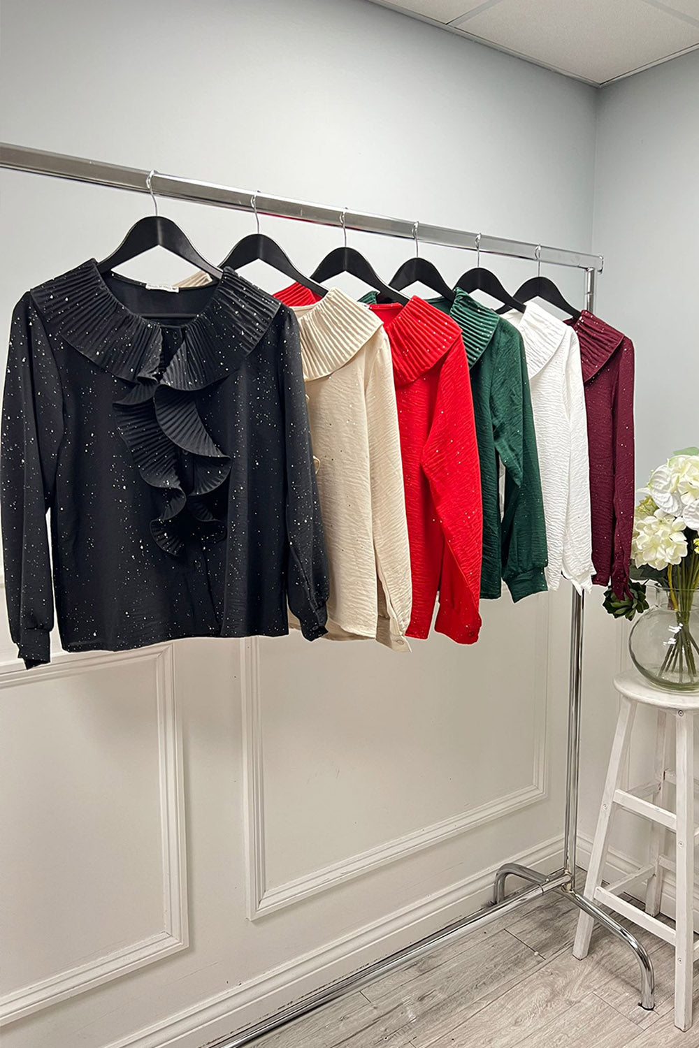 Button Through, Frill Detailed Top