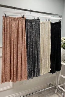 Wide Leg Sequin Trouser.