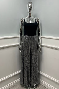 Wide Leg Sequins Trouser