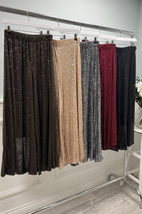 Wide Leg Sequins Trouser