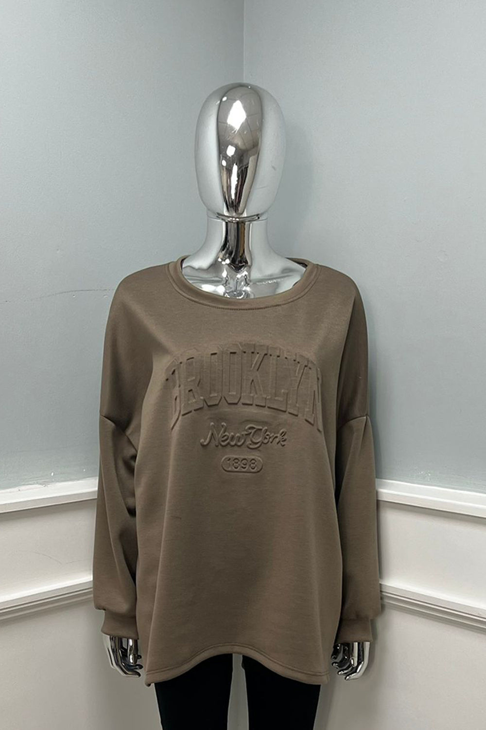American Inspired, Round Neck, Oversized High Low Sweatshirt
