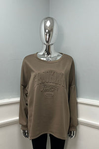 American Inspired, Round Neck, Oversized High Low Sweatshirt