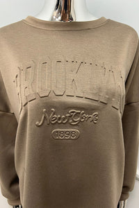 American Inspired, Round Neck, Oversized High Low Sweatshirt
