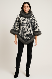 Fur Detailed Poncho