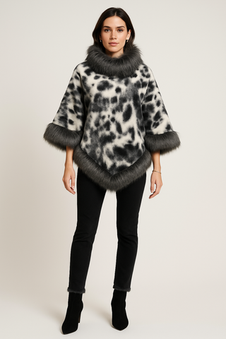 Fur Detailed Poncho