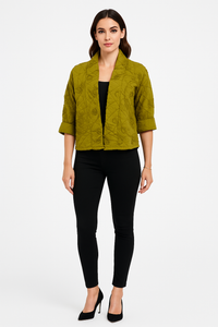 Quilted floral embroidered jackets