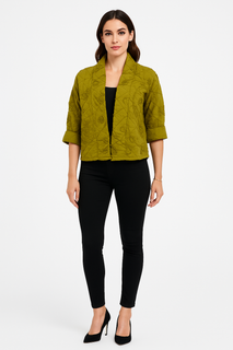 Quilted floral embroidered jackets