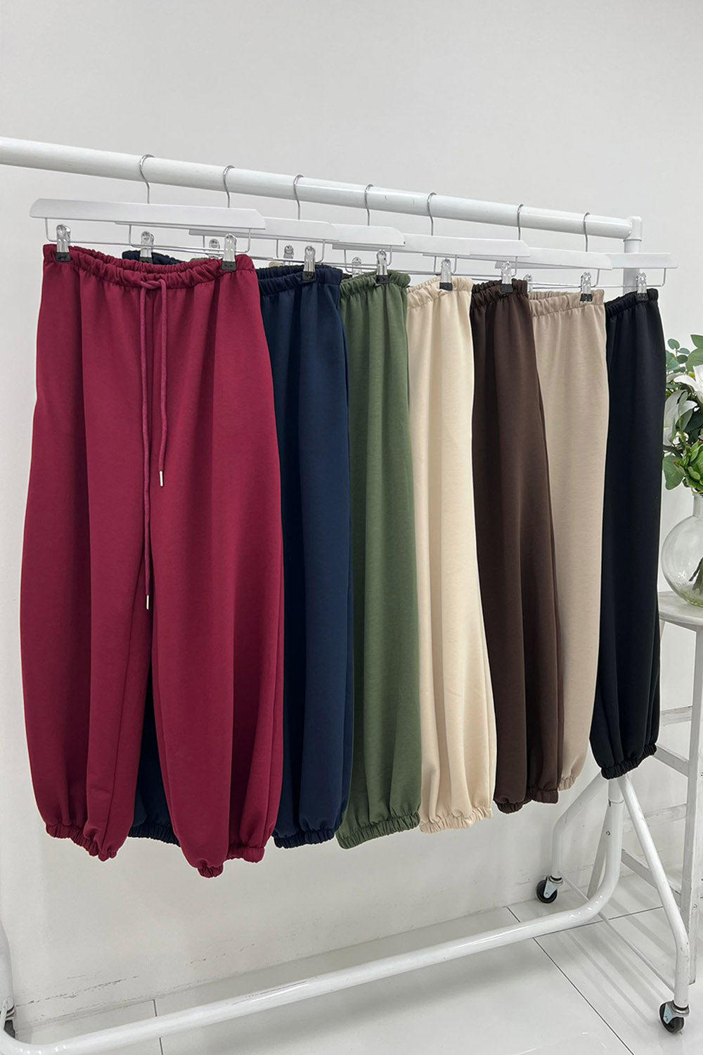 Elasticated waist , Relaxed fit  trousers with adjustable drawstring