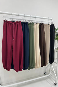 Elasticated waist , Relaxed fit  trousers with adjustable drawstring