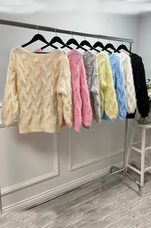 Round Neck, Acrylic & Polymide Knitted Jumper