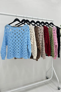 Slash Neck, Lana Wool & Polymide Knitted Jumper
