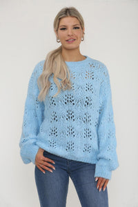 Crew Neck,Textured Knit  jumper