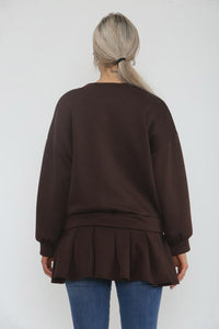 Round neck long sleeves oversized silhouette jumper