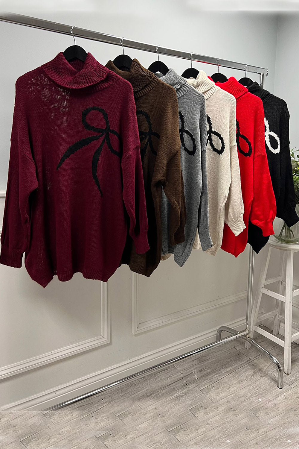 Cozy Knit Turtleneck Sweater Dress