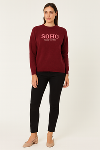 American Inspired, Round Neck, Acrylic &amp; Nylon Knitted Jumper