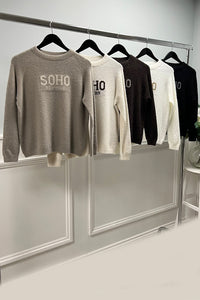 American Inspired, Round Neck, Acrylic &amp; Nylon Knitted Jumper