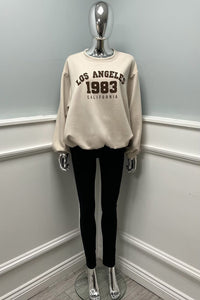 Crew neck , Long sleeves Oversized Jumper with  BOLD lettering