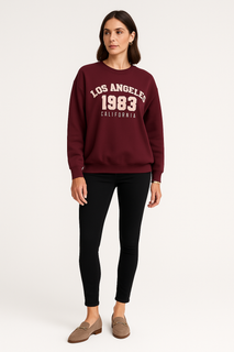 Crew neck , Long sleeves Oversized Jumper with  BOLD lettering