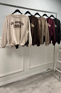 Crew neck , Long sleeves Oversized Jumper with  BOLD lettering