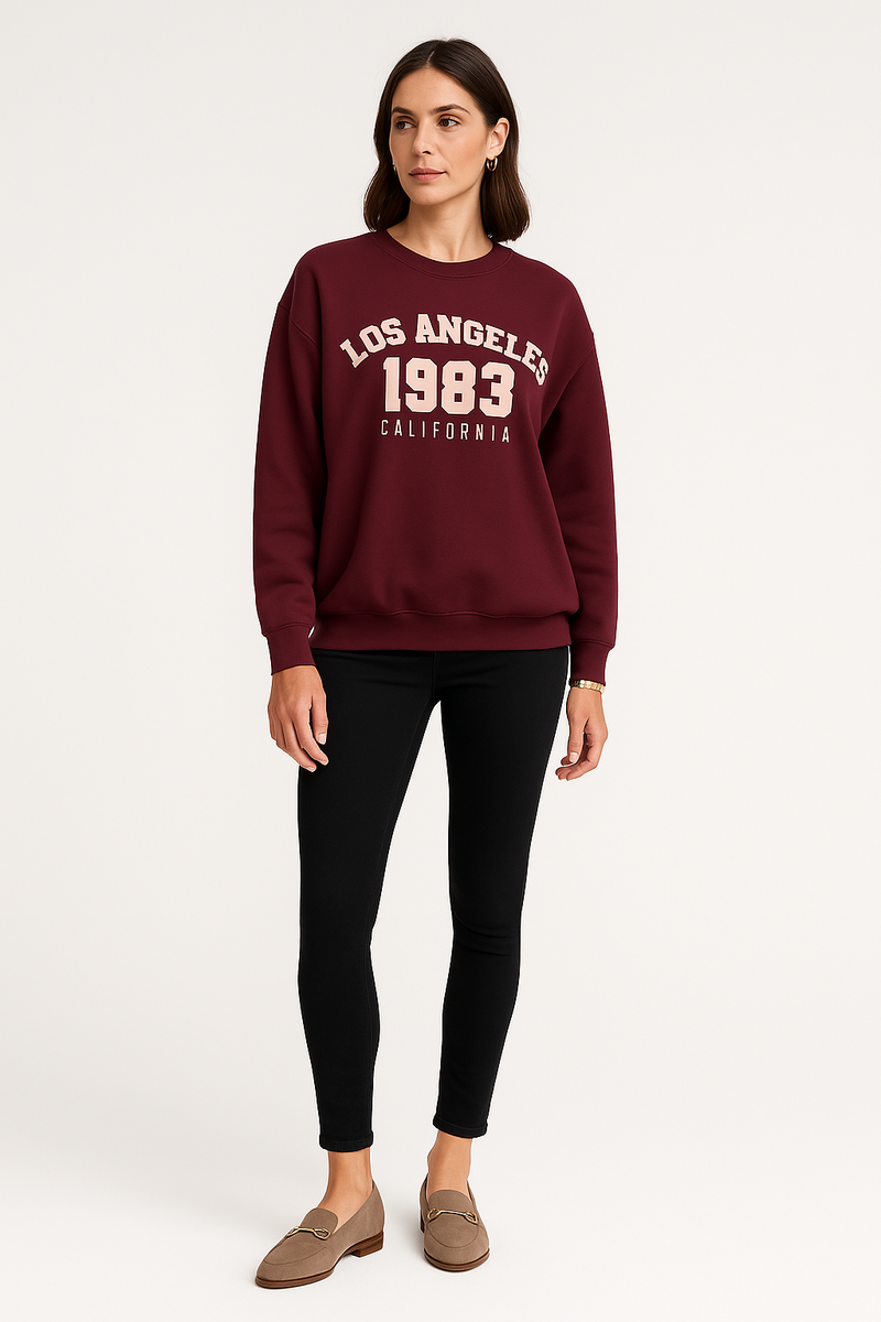 Crew neck , Long sleeves Oversized Jumper with  BOLD lettering