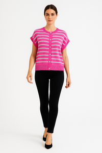 Mohair, Nylon & Acrylic Knitted Cardigan