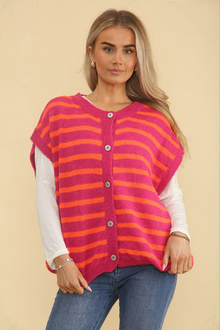 Mohair, Nylon & Acrylic Knitted Cardigan