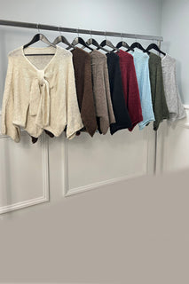 Soft Knit jumper with front tie detail