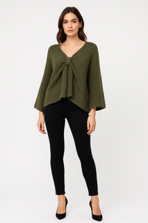 Front Tie Knit Jumper