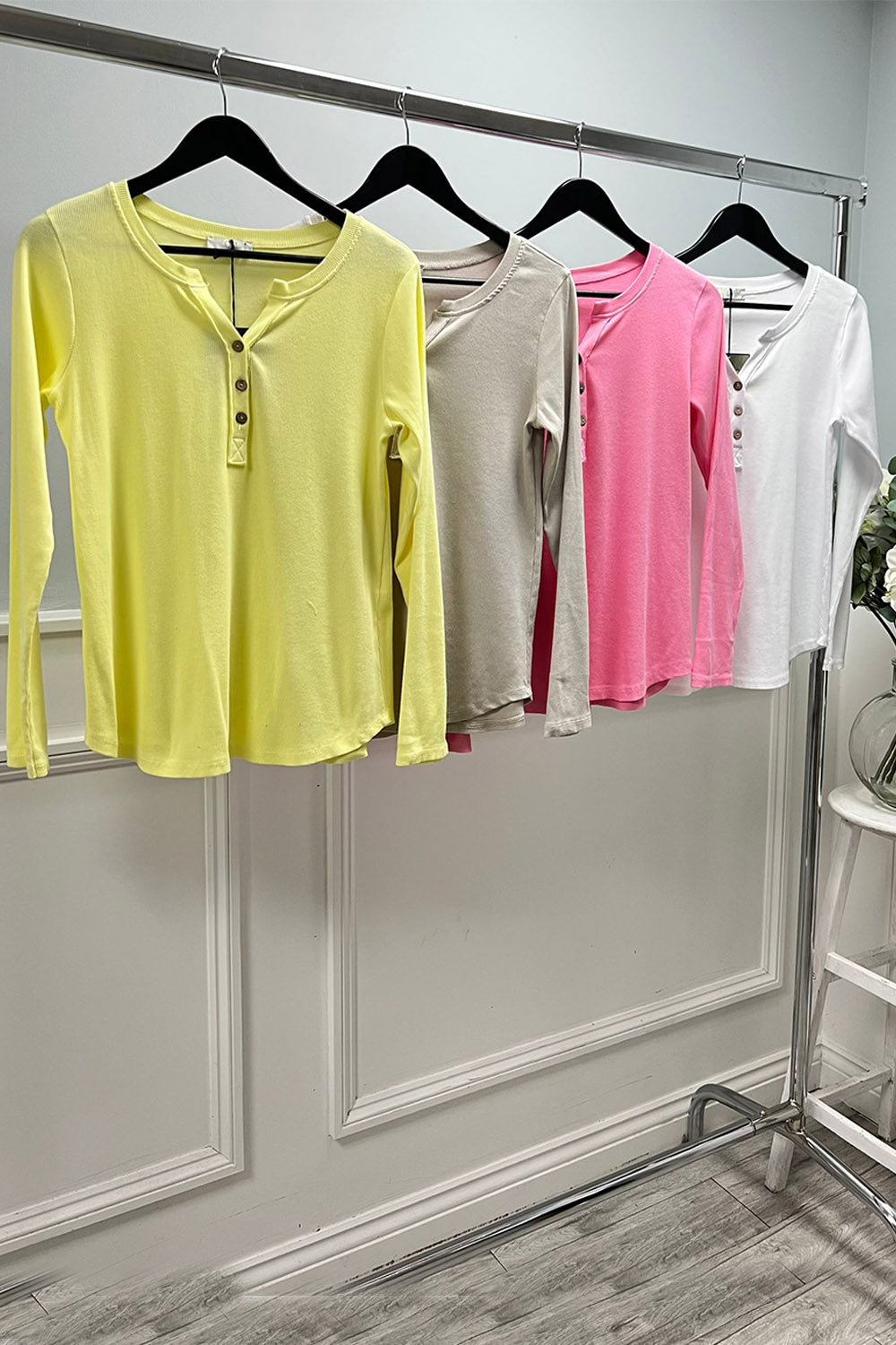 Long Sleeve Henley Top