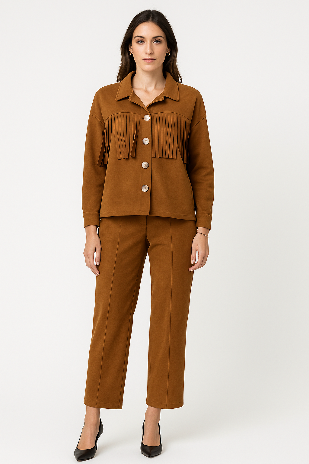 Suede Fringe Shirt
