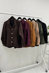 Suede Fringe Shirt