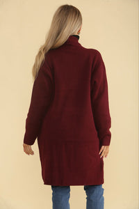 Collared, Viscose, Polymide & Modal Knitted, Two Pocket Cardigan