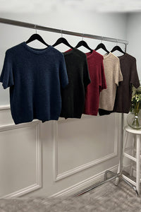 Round Neck, Alpaca, Nylon & Acrylic Knitted Jumper