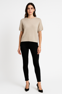 Round Neck, Alpaca, Nylon & Acrylic Knitted Jumper