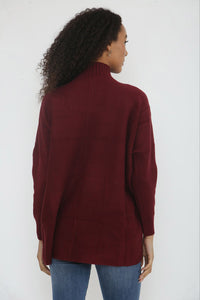 Ribbed High Neck And Ribbed Cuff Detailed, Viscose, Modal & Polymide Knitted Jumper