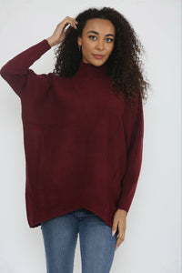 Ribbed High Neck And Ribbed Cuff Detailed, Viscose, Modal & Polymide Knitted Jumper