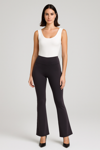 Elasticated Waist, Stretchy Flared Leggings.