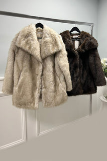 plush  faux fur coat