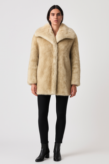 plush  faux fur coat