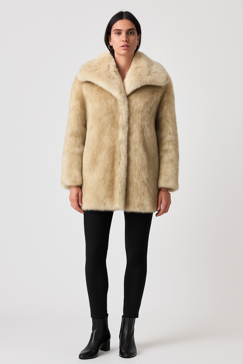 plush  faux fur coat
