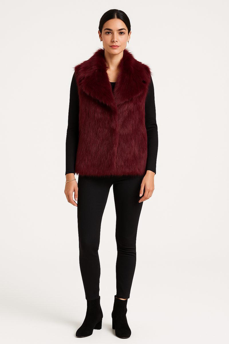 Sleeveless faux fur Jacket