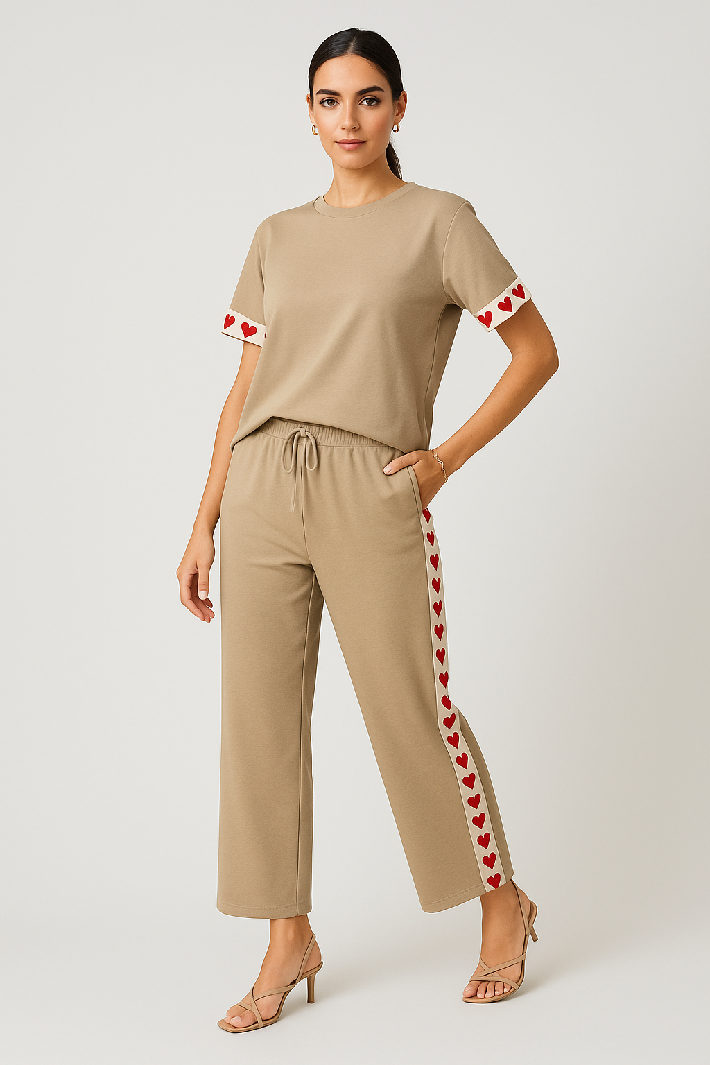 Co-ord Set, Soft cotton-blend fabric