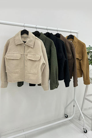 Teddy Sherpa Zip-Up Jacket