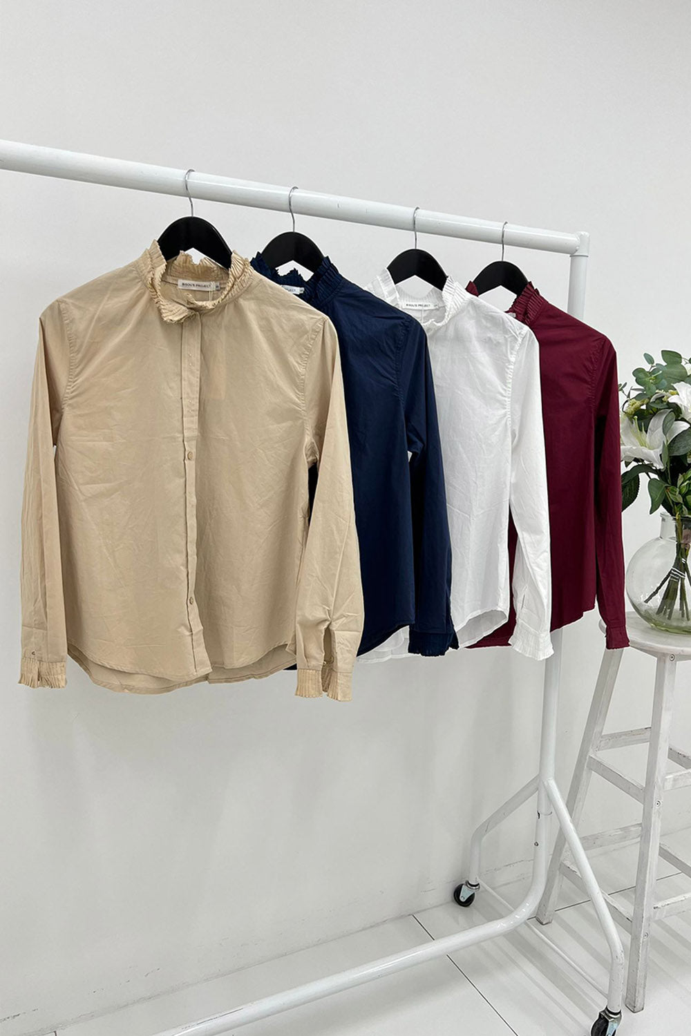 High Neck, 100% Cotton Shirt