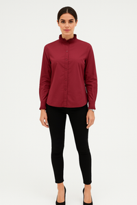 High Neck, 100% Cotton Shirt
