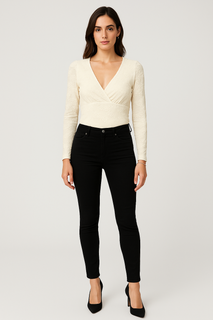 Floral Lace Wrap Bodysuit