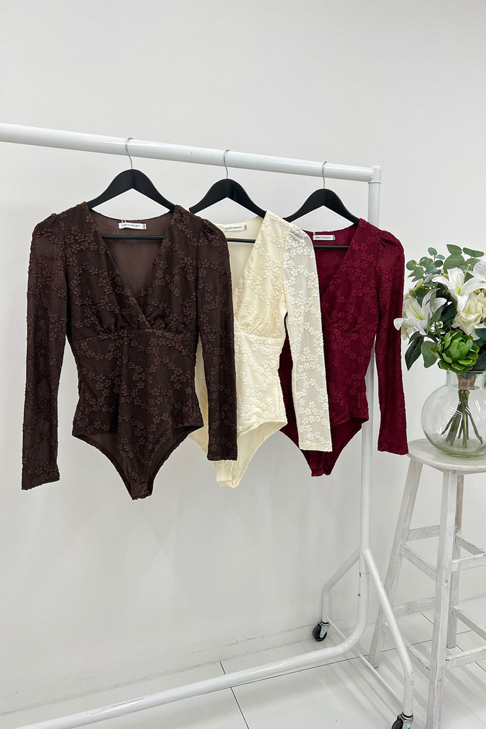 Floral Lace Wrap Bodysuit