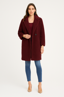 Button Detailed, Two Pocket Teddy Coat