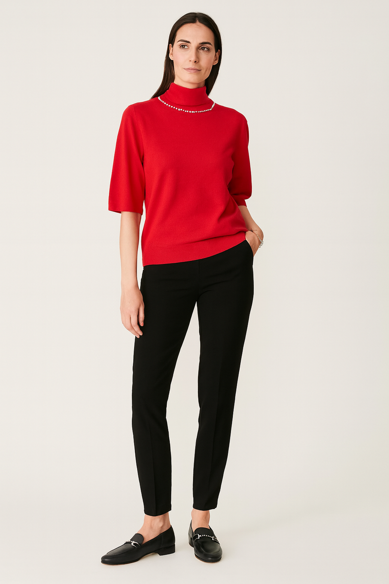 pearl-detailed knit